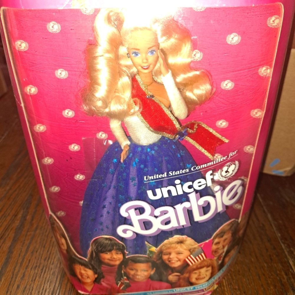 Vintage 1989 Mattel Barbie United States Committee Unicef Barbie Doll in  Box